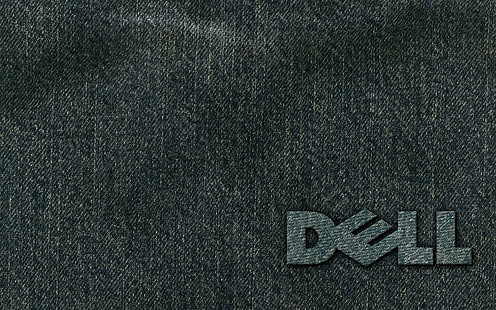 szara tkanina Dell, Dell, komputery, firma, marka, dżinsy, Tapety HD HD wallpaper