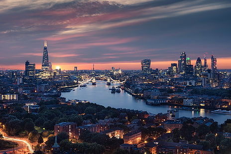 لندن ، المدينة ، المباني ، عالية الدقة ، 4k ، 5 ك ، 8 ك ، العالم، خلفية HD HD wallpaper