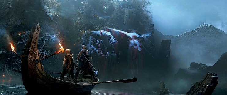 Kriegsgott, Kratos, Nordic, Atreus, HD-Hintergrundbild HD wallpaper
