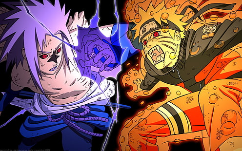 Uzumaki Naruto und Uchiha Sasuke Wallpaper, Anime, Naruto Shippuuden, Uzumaki Naruto, Uchiha Sasuke, HD-Hintergrundbild HD wallpaper