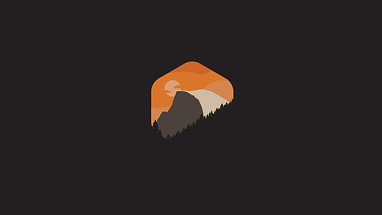 minimalizm, Park Narodowy Yosemite, Half Dome, Tapety HD HD wallpaper