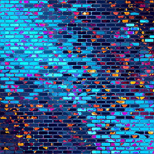 сердечки, сердечко, кирпич, стена, разноцветные, HD обои HD wallpaper