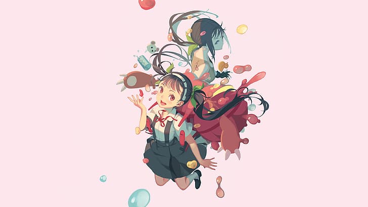 모노가타리 시리즈, 애니메이션 소녀들, vofan, Hachikuji Mayoi, HD 배경 화면