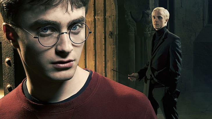 Harry Potter and Draco Malfoy, harry, potter, draco, malfoy, movies, HD wallpaper
