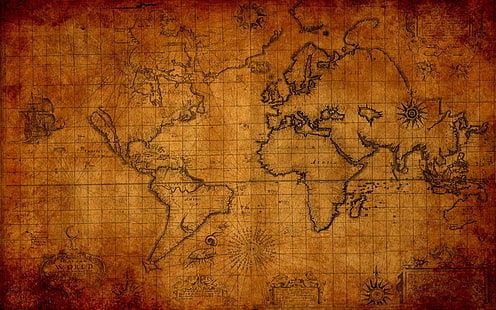 mapa, mapa del mundo, Fondo de pantalla HD HD wallpaper