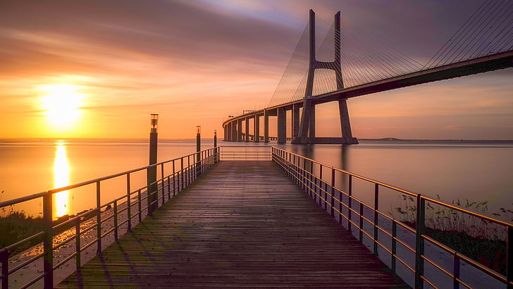 Brücken, Vasco da Gama-Brücke, HD-Hintergrundbild