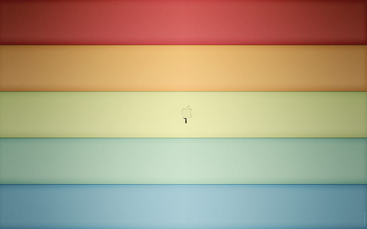 Apple Color Shades, wallpaper mac merah, kuning, hijau, cyan, dan biru, warna, apel, corak, merek dan logo, Wallpaper HD