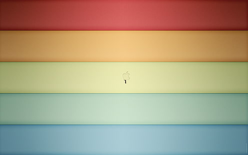 Apple Color Shades, wallpaper mac merah, kuning, hijau, cyan, dan biru, warna, apel, corak, merek dan logo, Wallpaper HD HD wallpaper