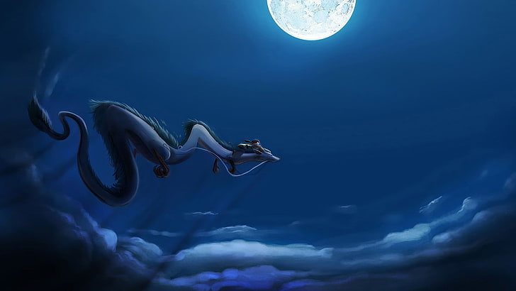 gray dragon illustration, Studio Ghibli, Storm Spirit, HD wallpaper