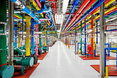 Google, data center, colorato, Sfondo HD HD wallpaper