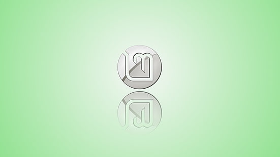 خلفية رقمية مستديرة باللون الرمادي والأخضر ، Linux ، Linux Mint، خلفية HD HD wallpaper