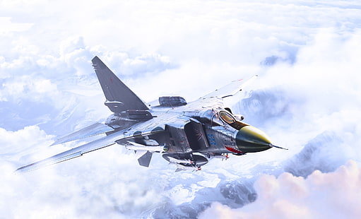 Jet Avcı Uçağı, Mikoyan-Gurevich MiG-23, Uçak, Sanatsal, Jet Avcı Uçağı, Savaş Uçağı, HD masaüstü duvar kağıdı HD wallpaper