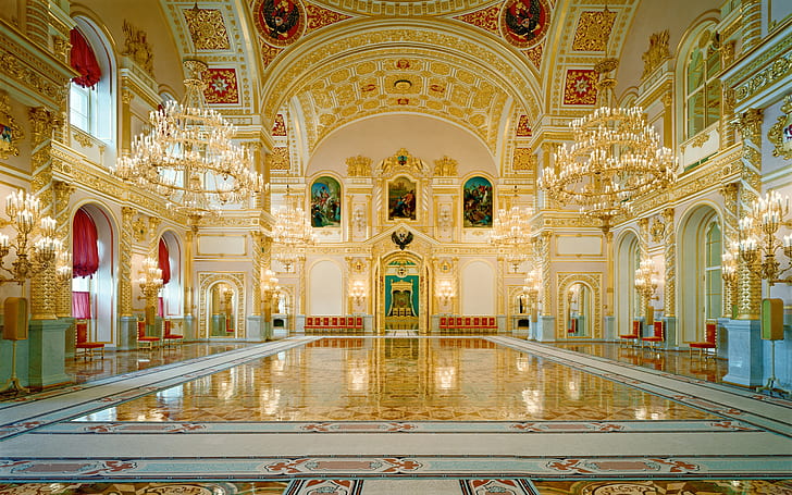 قصر الكرملين الكبير موسكو روسيا 1، خلفية HD