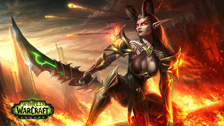 Blizzard Entertainment, Demon Hunter, World of Warcraft, Blood Elf, World of Warcraft: Legion, HD wallpaper