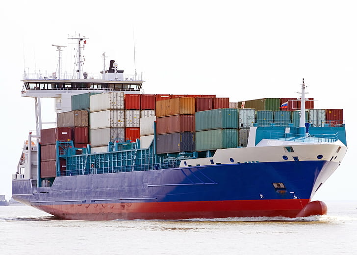 boat, cargo, ship, transport, HD wallpaper