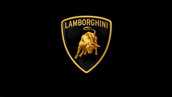 Lamborghini Logos schwarzer Hintergrund 1920x1080 Autos Lamborghini HD Art, Lamborghini, Logos, HD-Hintergrundbild HD wallpaper