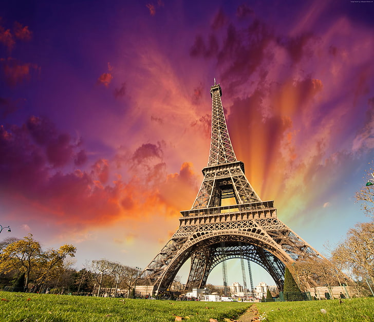 السياحة ، فرنسا ، السفر ، باريس ، برج إيفل، خلفية HD