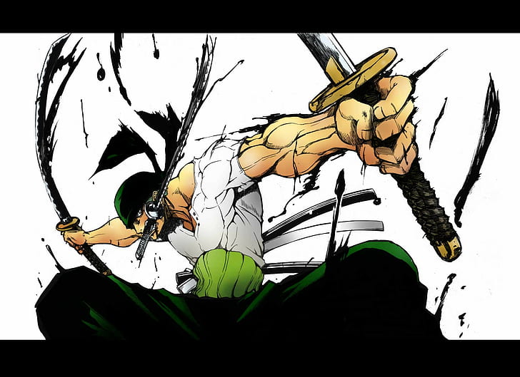 pedang, Roronoa Zoro, katana, anime, One Piece, anime boys, Wallpaper HD