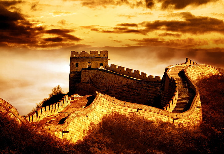 Великата китайска стена, пейзаж, планини, престой, стена, HDR, размазване, Китай, кула, лято, строителство, боке, нов, един, пътуване, е, Великата китайска стена, туризъм, тапети., Моята планета, крепостни , охрана, Великобритания BC-1644г, седем чудеса на света, HD тапет