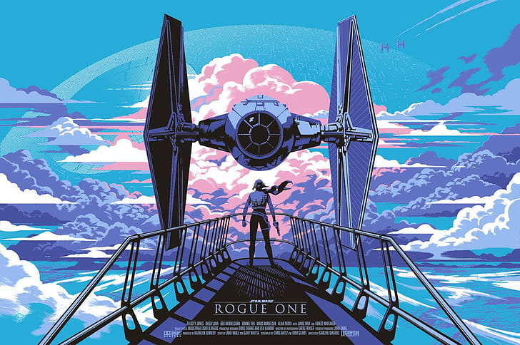 arte, Rogue One: Uma História de Star Wars, Star Wars, TIE Fighter, HD papel de parede