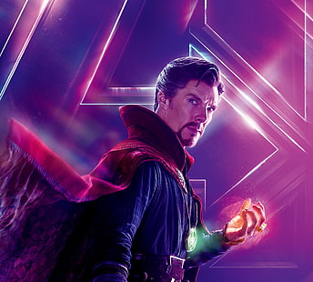 Benedict Cumberbatch as Doctor Strange in Marvel Avenger Infinity War poster, Avengers: Infinity War, Benedict Cumberbatch, Doctor Strange, Dr. Stephen Strange, 4K, 5K, HD wallpaper HD wallpaper