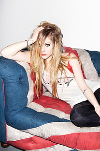 Avril Lavigne, sångare, kvinnor, blondin, HD tapet HD wallpaper