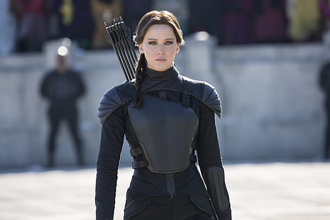 Jennifer Lawrence, Game kelaparan, Katniss Everdeen, Mockingjay, The Hunger, Games-Mockingjay, Wallpaper HD HD wallpaper