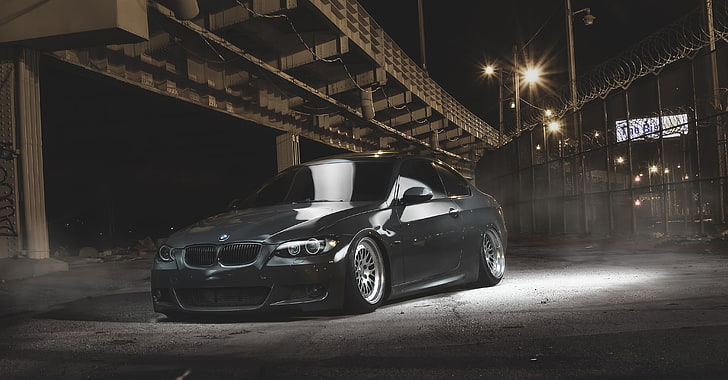 gray BMW coupe, BMW, Tuning, Drives, Coupe, E92, Stance, HD wallpaper