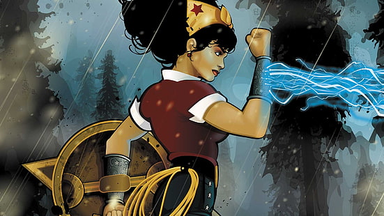 Wonder Woman, DC Comics, pinup модели, HD тапет HD wallpaper