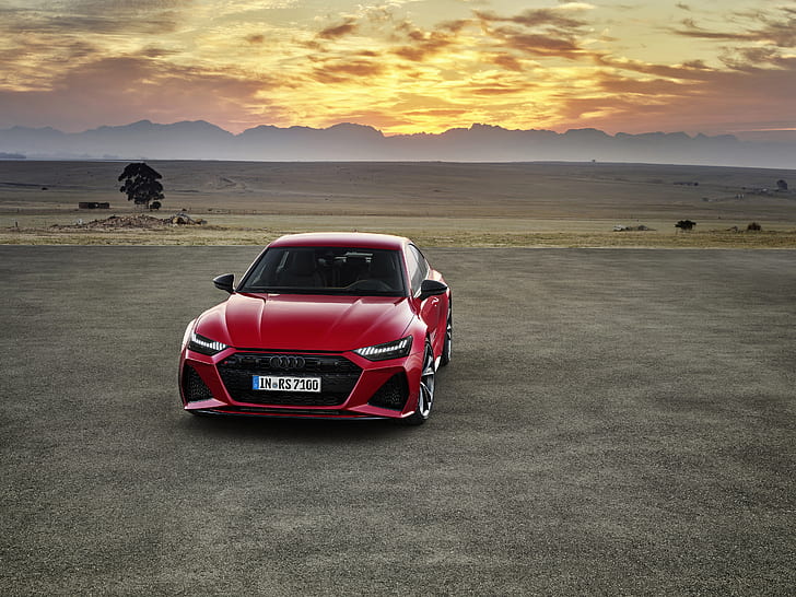 Audi, Audi RS7, Car, Luxury Car, Red Car, Vehicle, HD wallpaper