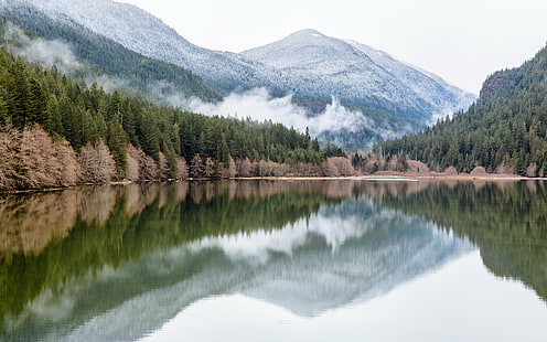 body of water, Like Minds, body of water, mountains, landscape, nature, reflection, clouds, lake, Pacific Northwest, north cascades, Canon EOS 5D Mark III, Canon EF, 70mm, f/2, USM, john, westrock, washington, forest, tree, mountain, scenics, water, outdoors, beauty In Nature, sky, summer, HD wallpaper HD wallpaper