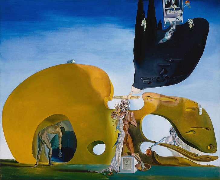 surrealismo, imagen, Salvador Dalí, El nacimiento de los deseos fluidos, Fondo de pantalla HD