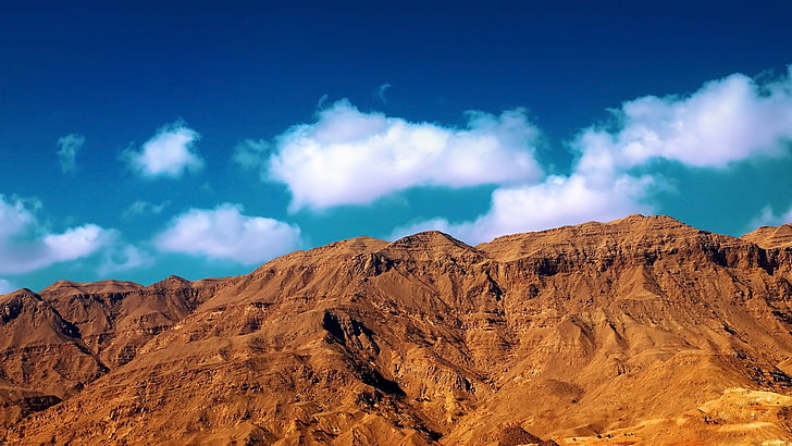 пейзажна снимка на кафява планина, природа, HD тапет