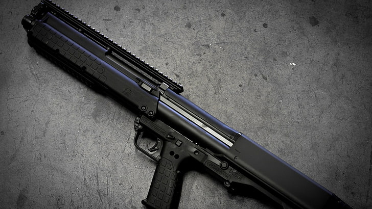 pistola semi-automática preta, ksg-12, espingarda, HD papel de parede