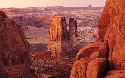 montagna marrone, natura, paesaggio, montagne, deserto, formazione rocciosa, Utah, Sfondo HD HD wallpaper
