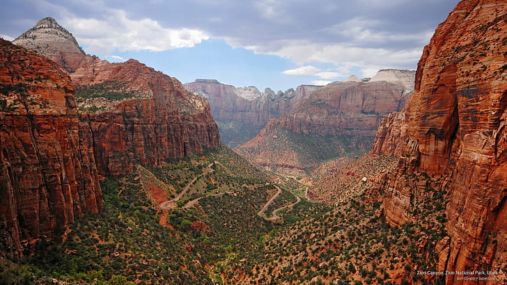 Zion Canyon, Parque Nacional Zion, Utah, Parques Nacionales, Fondo de pantalla HD