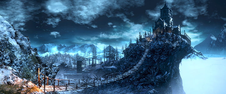 papel de parede de castelo cinza, jogo, Dark Souls, Dark Souls 3, Dark Souls III, HD papel de parede HD wallpaper