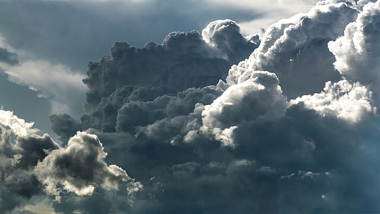 nuvole, tempesta, buio, cielo, Sfondo HD HD wallpaper