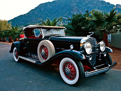 Кадилак, 1930 г. Кадилак Модел 452 V16, ретро автомобил, HD тапет HD wallpaper