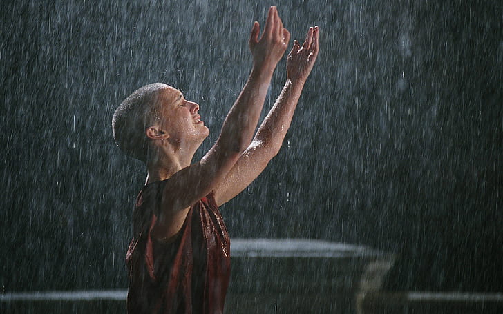 kobiety filmy deszcz aktorka Natalie Portman v jak vendetta 1920x1200 Rozrywka Filmy HD Sztuka, filmy, kobiety, Tapety HD