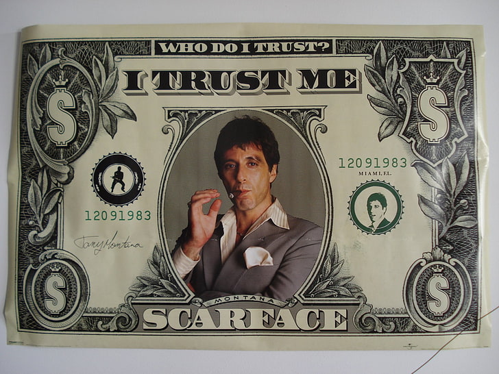Scarface ธนบัตร 12091983 ดอลลาร์สหรัฐภาพยนตร์ Scarface, วอลล์เปเปอร์ HD