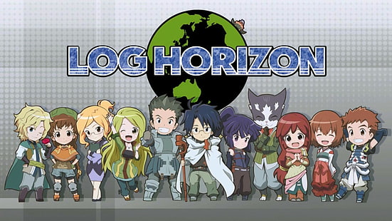 Anime, Log Horizon, Akatsuki (Log Horizon), Henrietta (Log Horizon), Isuzu (Log Horizon), Maryelle (Log Horizon), Minori (Log Horizon), Naotsugu (Log Horizon), Nyanta (Log Horizon), Código Rundelhaus,Serara (Log Horizon), Shiroe (Log Horizon), Tohya (Log Horizon), HD papel de parede HD wallpaper