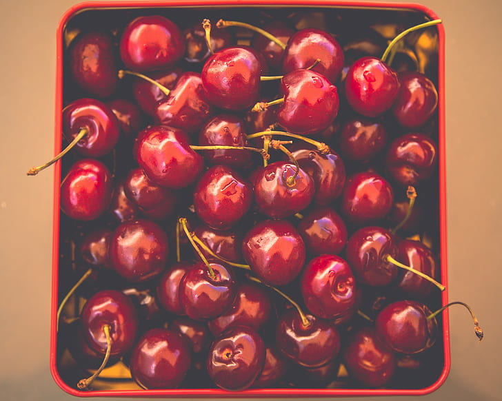 cherries (food), fruit, HD wallpaper
