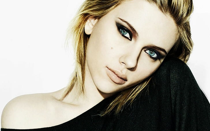Scarlett Johansson, viso, ritratto, donne, celebrità, attrice, Sfondo HD