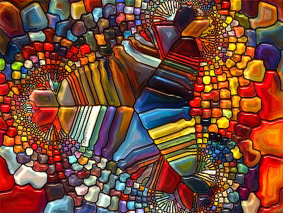 mehrfarbiges Dekor, Glas, Muster, Glasmalerei, bunt, HD-Hintergrundbild HD wallpaper