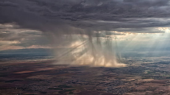 Hurrikan, Landschaft, Regen, Sturm, Vogelperspektive, HD-Hintergrundbild HD wallpaper