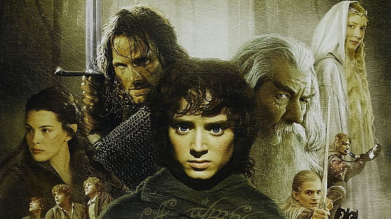 The Lord of the Rings digital wallpaper, movies, The Lord of the Rings, Frodo Baggins, Gandalf, Legolas, Aragorn, Arwen, Galadriel, Boromir, The Lord of the Rings: The Fellowship of the Ring, HD wallpaper HD wallpaper