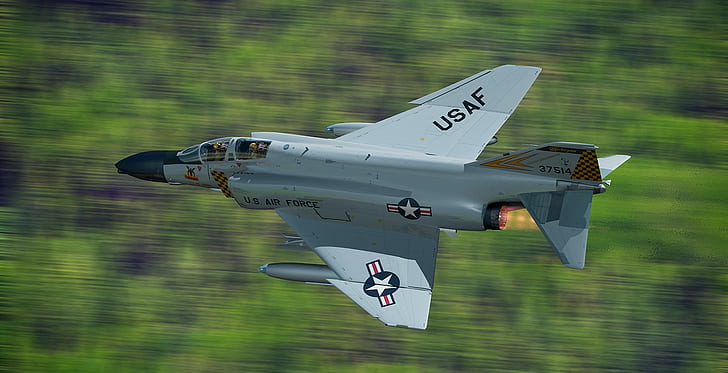 боевые самолеты, самолеты F-4 Phantom II, ВВС США, HD обои