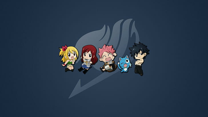 anime, Fairy Tail, latar belakang sederhana, Wallpaper HD
