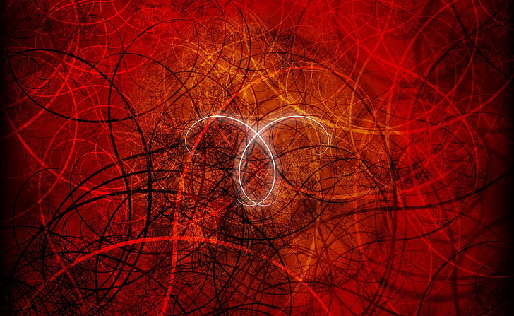 Símbolo de Aries, fondo de pantalla de líneas negras y rojas, Artístico, Abstracto, Símbolo, Aries, Fondo de pantalla HD